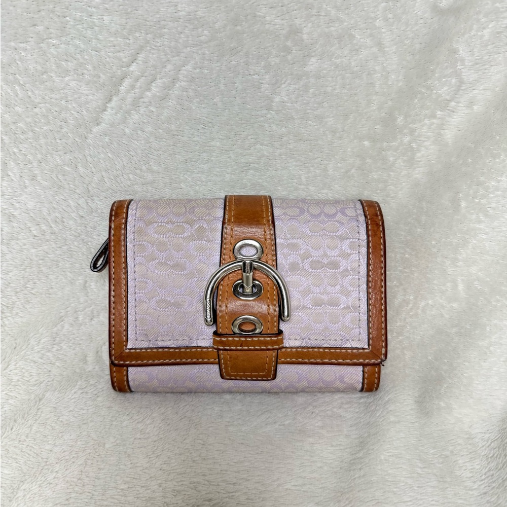 SOLD - Coach Lavender Buckle Wallet